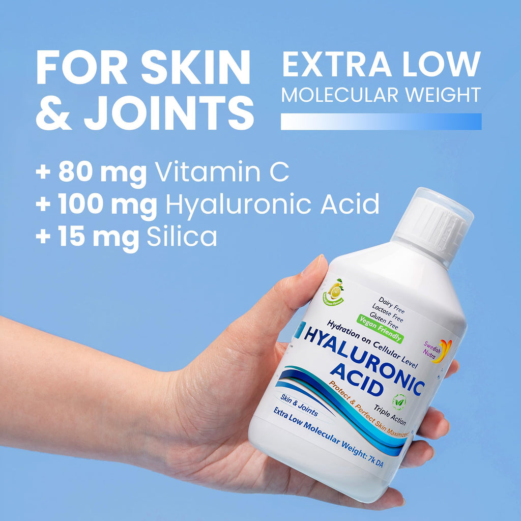 Swedish Nutra Hyaluronic Acid Liquid, 500 ml, 33 Day Supply