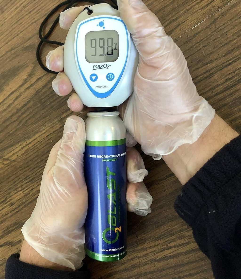 O2 Blast - Pure Oxygen Supplement - Filled with 99.99% Pure Oxygen to Support Fast Recovery, Increase Stamina & Enhance Focus for High Altitude and Action Sports, 4L Portable Can Flip-Top Cap, 6-Pack