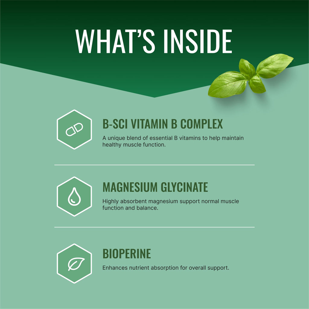 Approved Science Cramprin - High Absorption Magnesium, Vitamin B Complex, BioPerine - Muscle Cramps - 6 Month Supply - 2 Bottles - Vegan