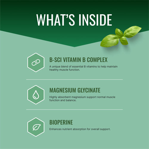 Approved Science Cramprin - High Absorption Magnesium, Vitamin B Complex, BioPerine - Muscle Cramps - 6 Month Supply - 2 Bottles - Vegan