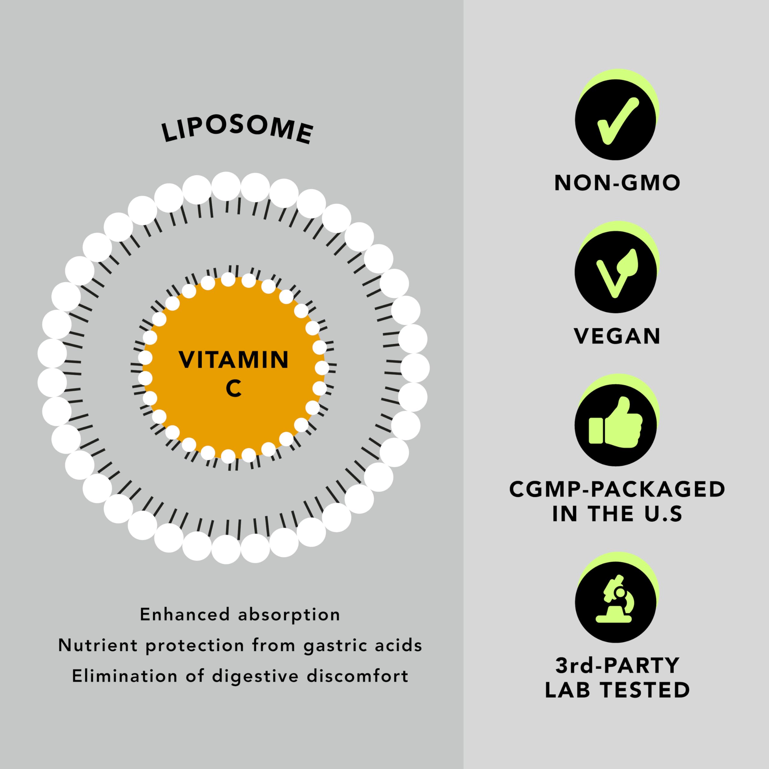 AMANDEAN Liposomal Vitamin C 1000mg. Liquid VIT C Supplement. Immune Support, Skin Health, Collagen Production. Fast Absorbing Antioxidant Delivery. Quali-C, Soy-Free, Vegan, Non-GMO.