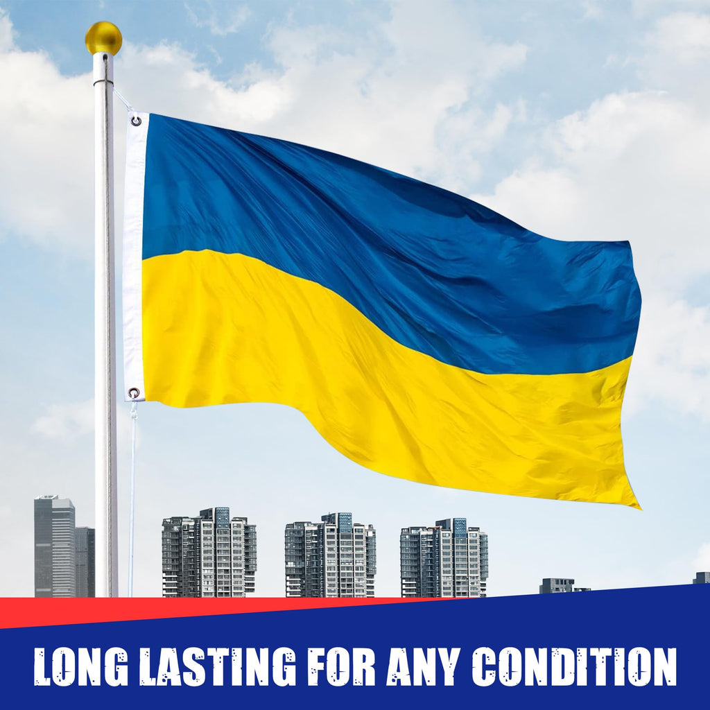 Ukraine Flag 4ft x 6ft Sewn Oxford Polyester