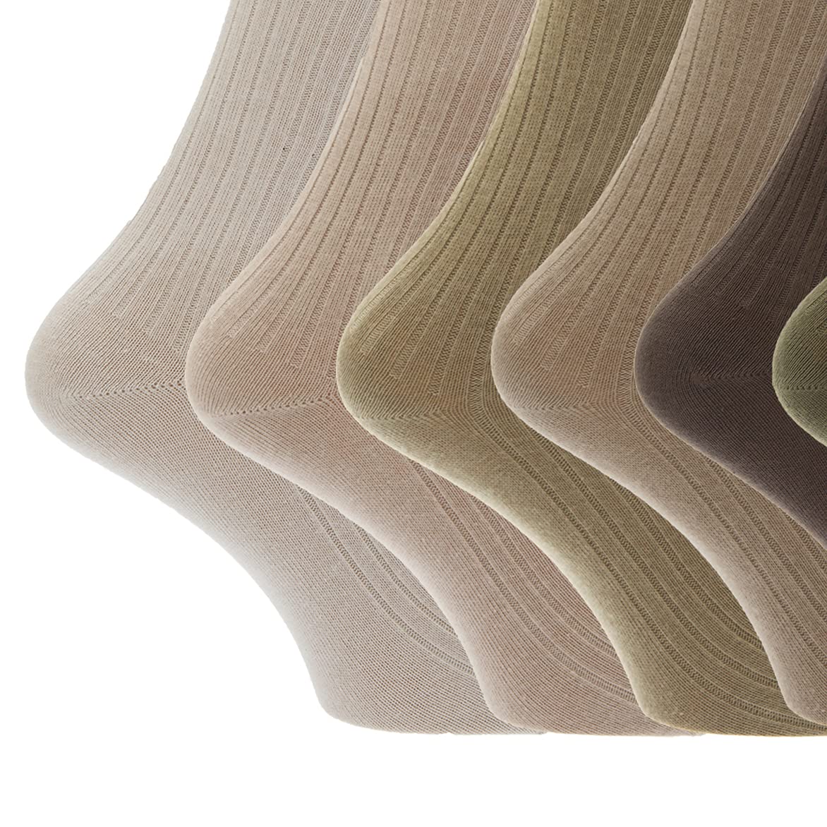 Mens 100% Cotton Ribbed Classic Socks (Pack Of 6) (UK Shoe 6-11, EUR 39-45) (Black)