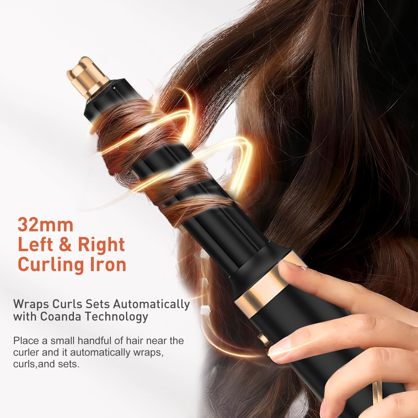 TAHSHINE Blow Dryer Brush Set,5 in 1 Hair Styler,Hair Dryer Brush Electric,Auto Wrap Curler Hair Styler,Detachable Brush Heads Comb for Straightening Automatic Curling Styling,Foldable Hair Dryer