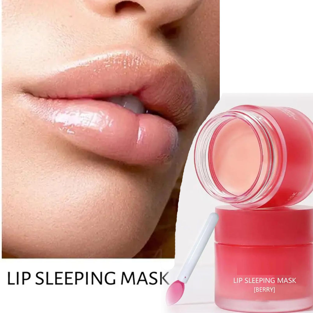 4-Pack Lip Sleeping Mask & Lip Balm Set - Fruit Moisturizing, Hydrating Lip Balm for Dry & Chapped Lips, Repairs & Protects - Women & Teenage Girls Gift, 8g x 4