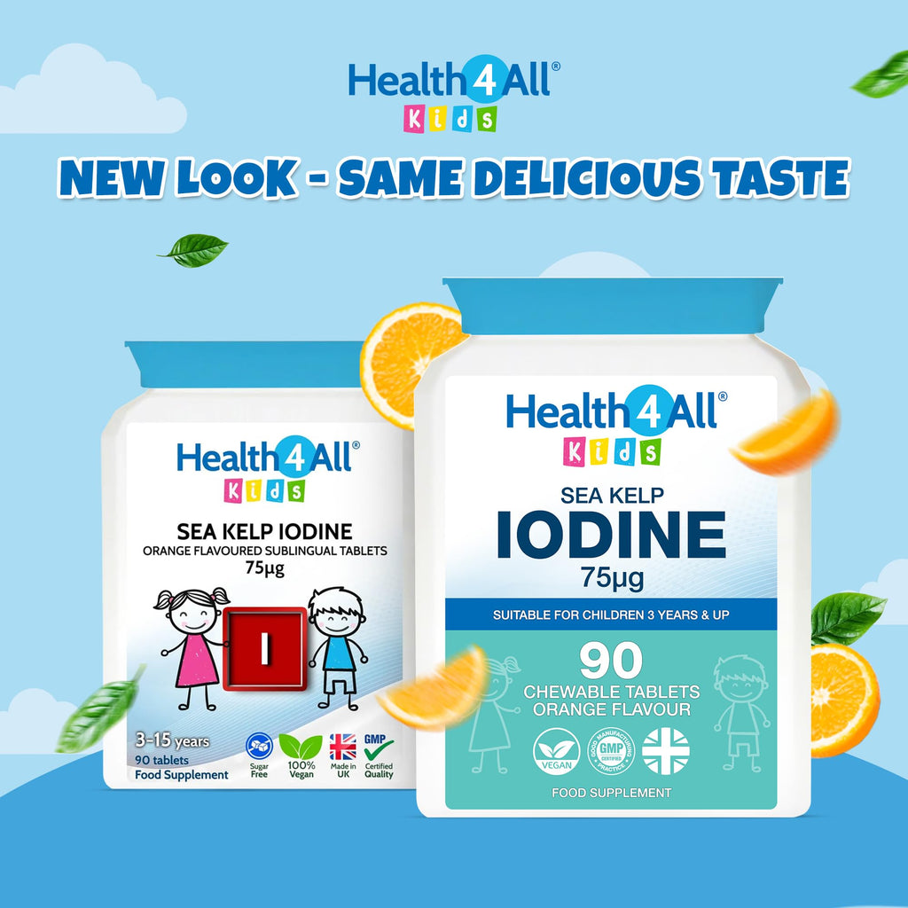 Kids Sea Kelp Iodine 75mcg 90 Chewable Tablets, Supports Learning & Growth