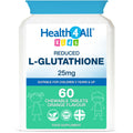 Kids L-Glutathione 25mg 60 Chewable Tablets, Reduced Glutathione (GSH)