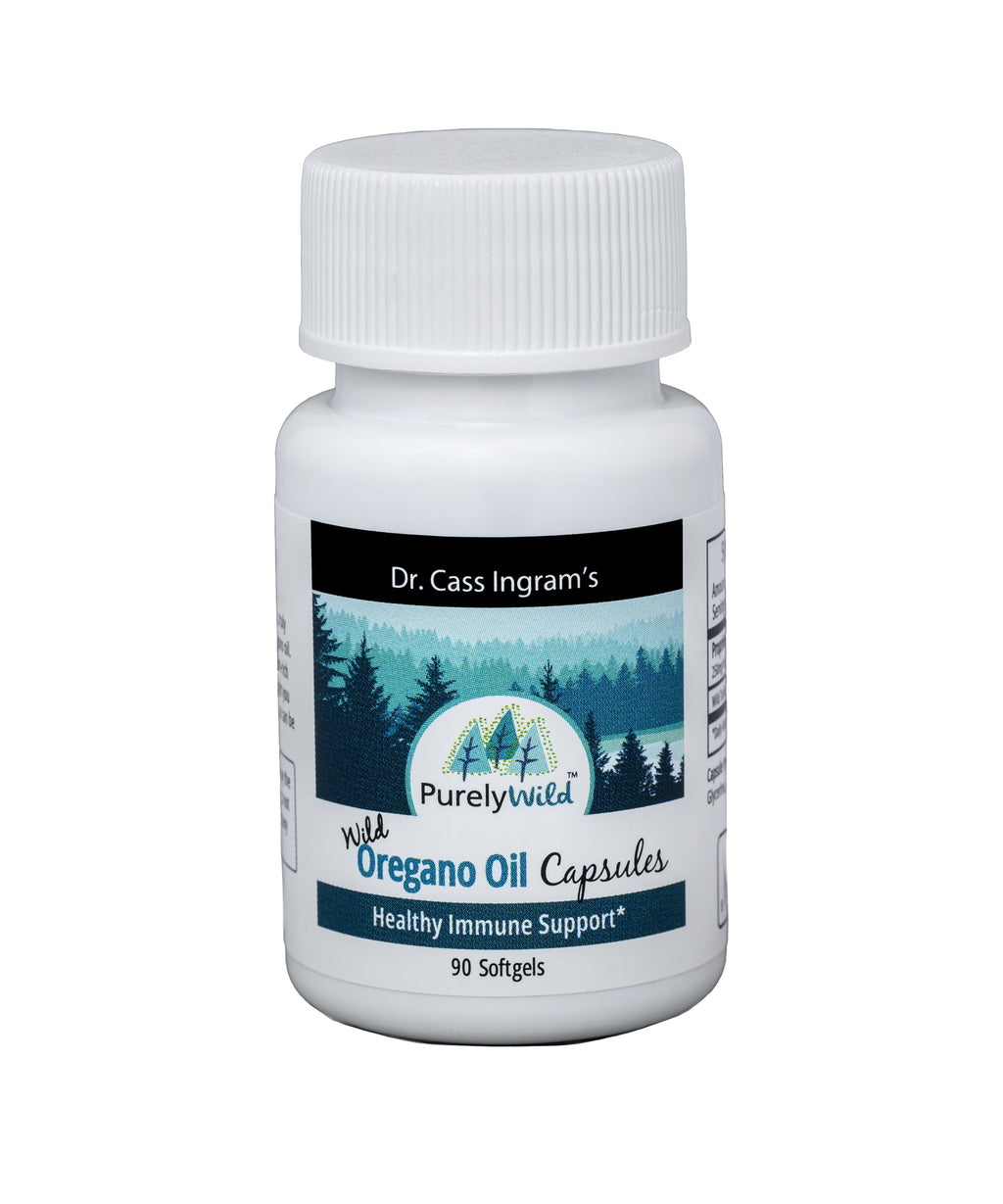 PURELY WILD Wild Oregano Oil Softgels by Dr. Cass Ingram - Wild-Harvested Turkish Oregano, Steam-Distilled and Emulsified in Extra Virgin Olive Oil - Immune & Digestive Support - Non-GMO - 90 Softgels