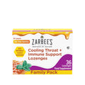 Zarbee’s Cooling Throat and Immune Support Lozenges (36 Count), with Real Honey and Peppermint Oil Extract, Vitamin C, Zinc and No Artificial Colours of Flavours