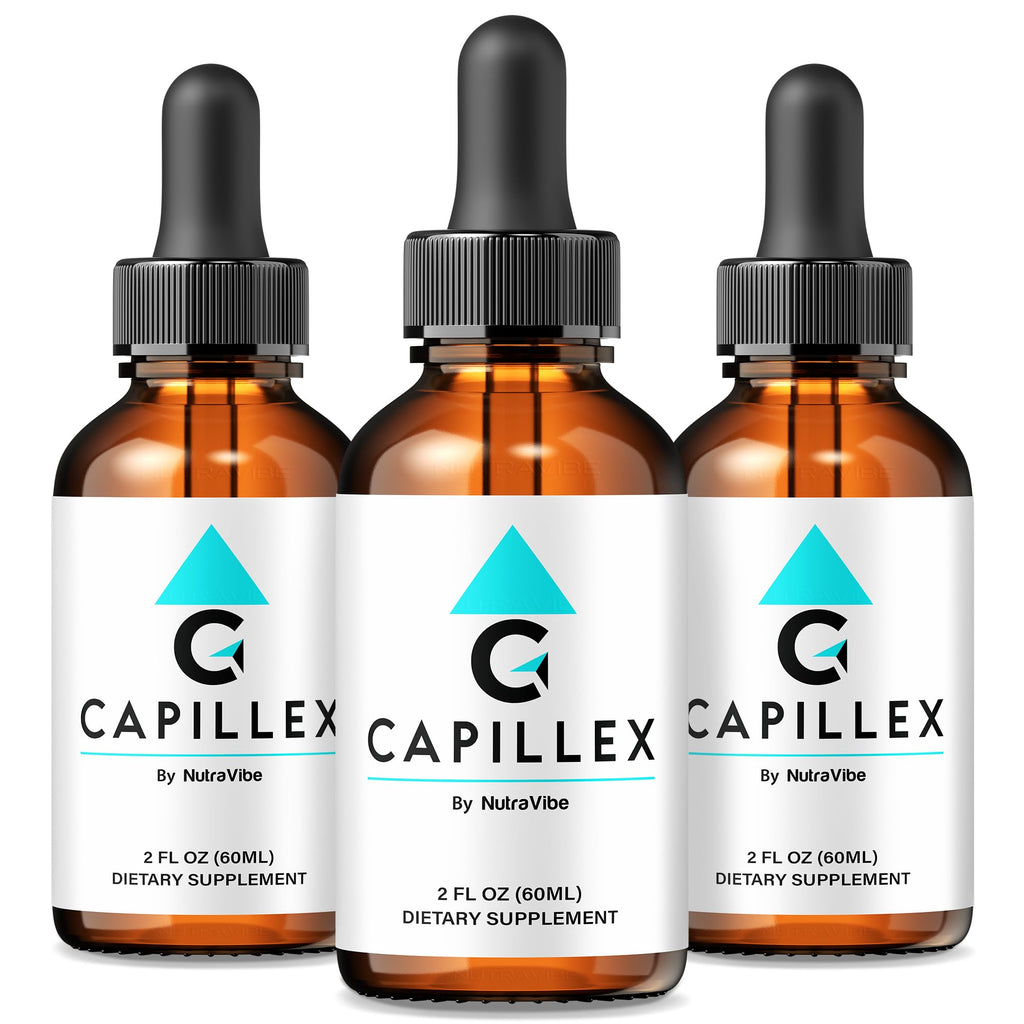 (3 Pack) Capillex Drops – Daily Hair & Scalp Support Inspired by Guava Leaf with a Clean, Premium Liquid Formula to Help Support Healthy-Looking Hair Growth, Just Few Easy Drops a Day (90 Servings)