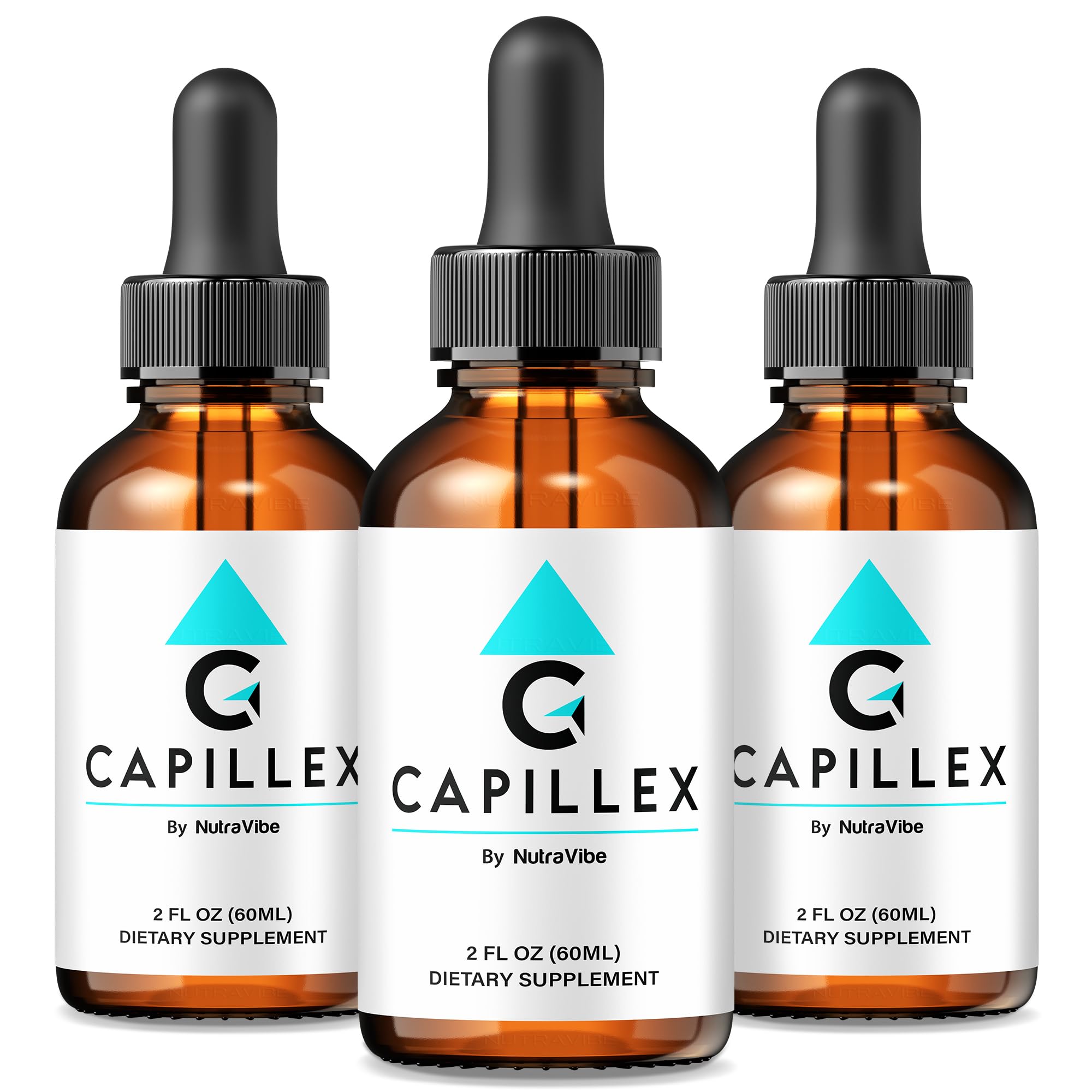 (3 Pack) Capillex Drops – Daily Hair & Scalp Support Inspired by Guava Leaf with a Clean, Premium Liquid Formula to Help Support Healthy-Looking Hair Growth, Just Few Easy Drops a Day (90 Servings)