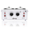 Double Wax Warmer Professional Electric Wax Heater Machine for Hair Removal, Dual Waxing Pot Paraffin Facial Skin Body SPA Salon Equipment with Adjustable Temperature Set