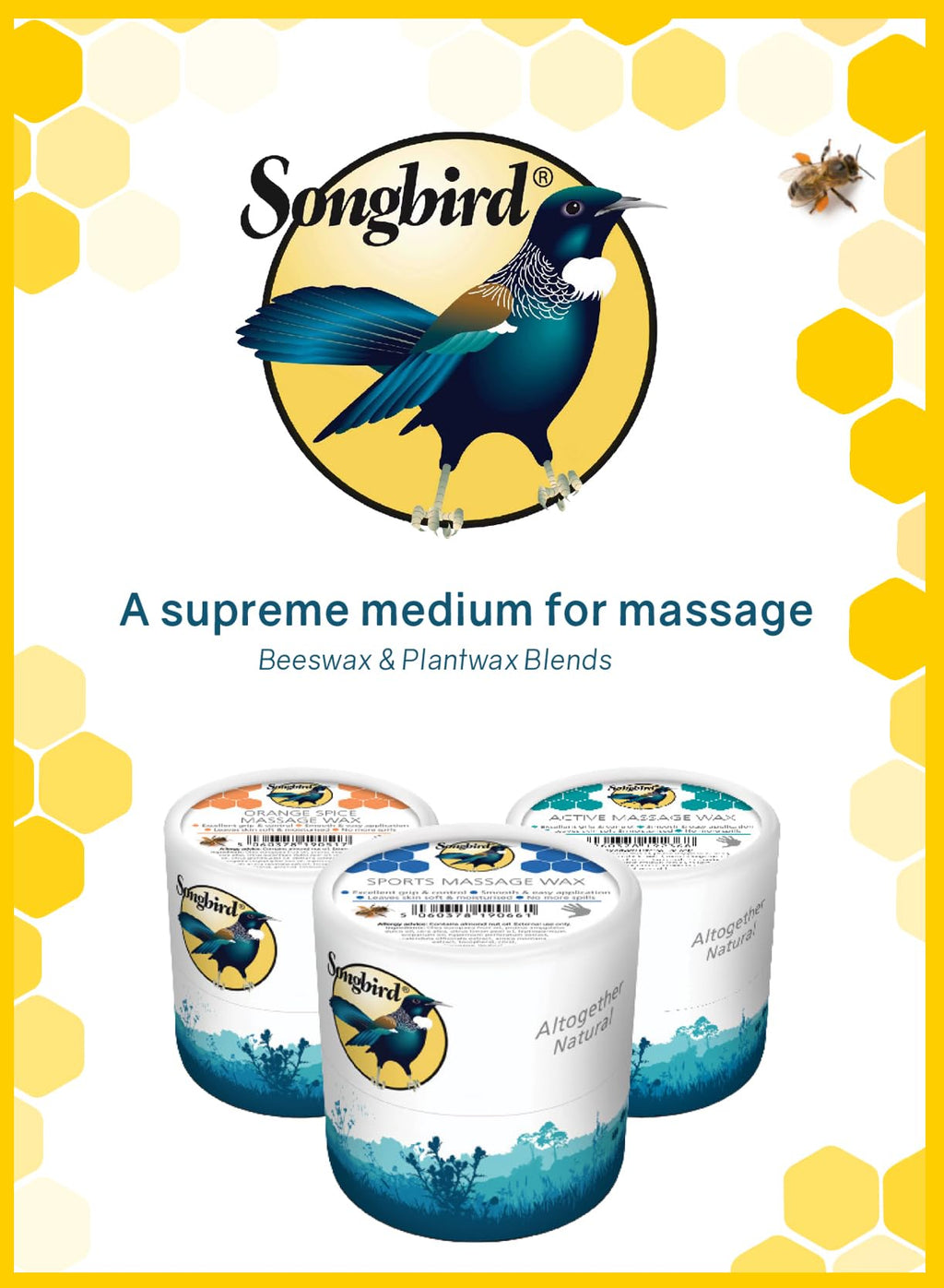 Songbird Naturals Active Massage Wax 100g EcoTub