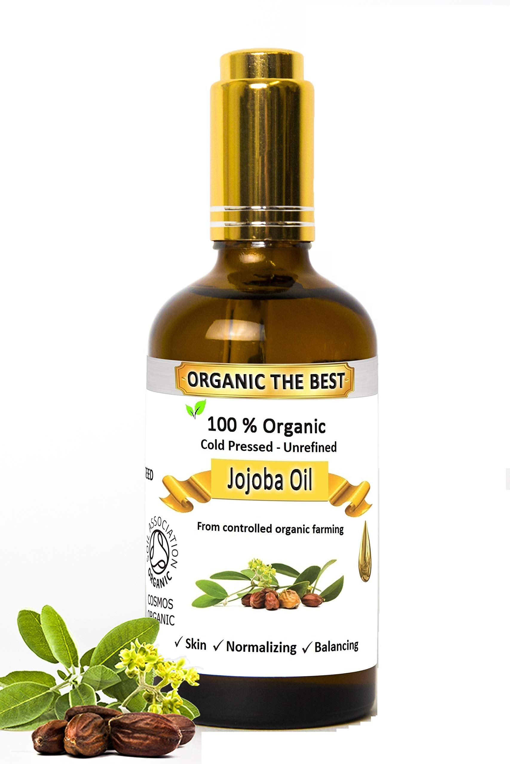 Organic Jojoba Oil Cold Pressed Undiluted,Certified, Premium Quality 100 ml