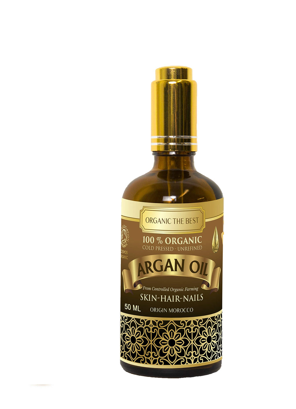 Organic Argan Oil 100% Cold Pressed Unrefined,Certified, Premium Quality 100 ml