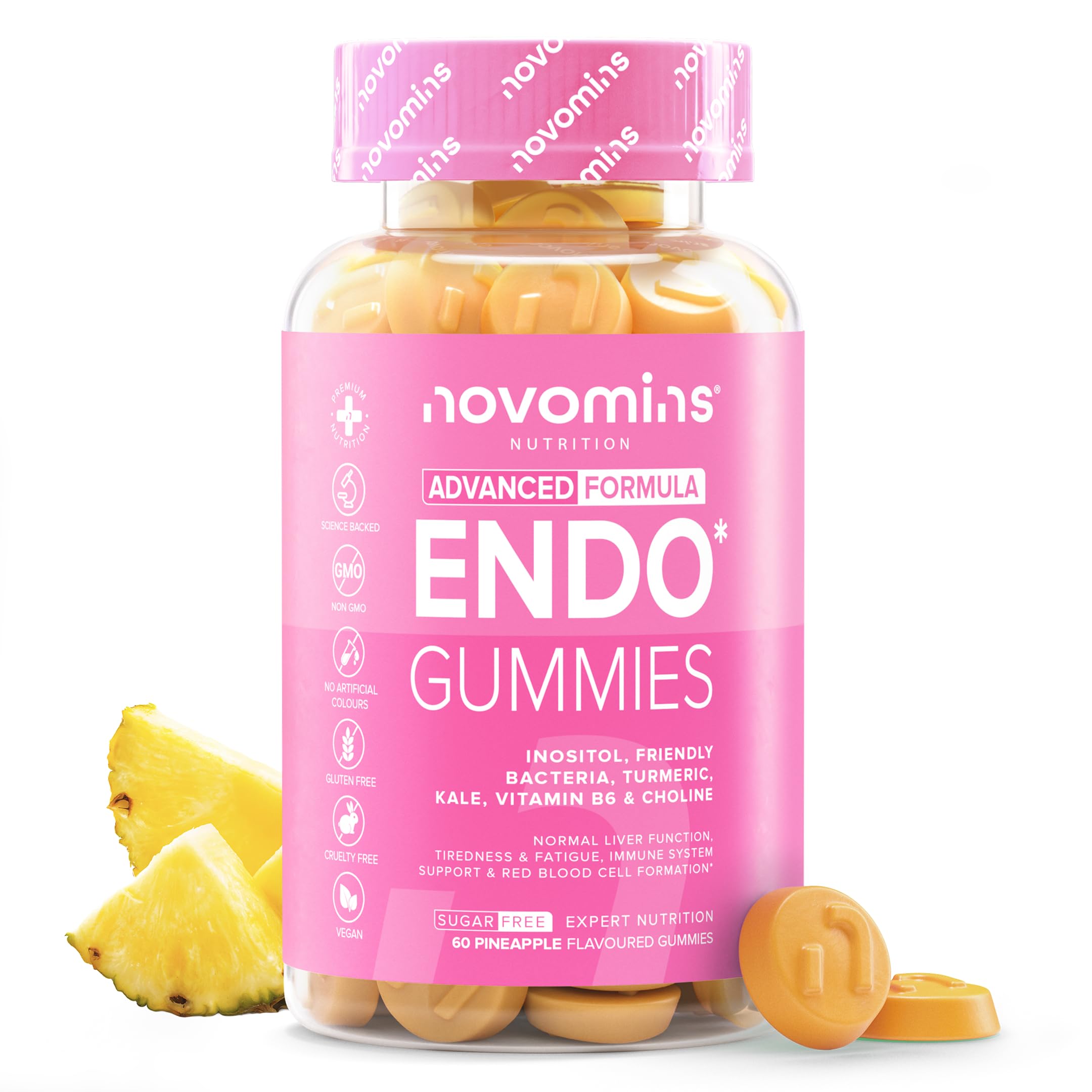Endo Gummies | Myo-Inositol | 60 Gummies | Hormone Balance Women | Novomins