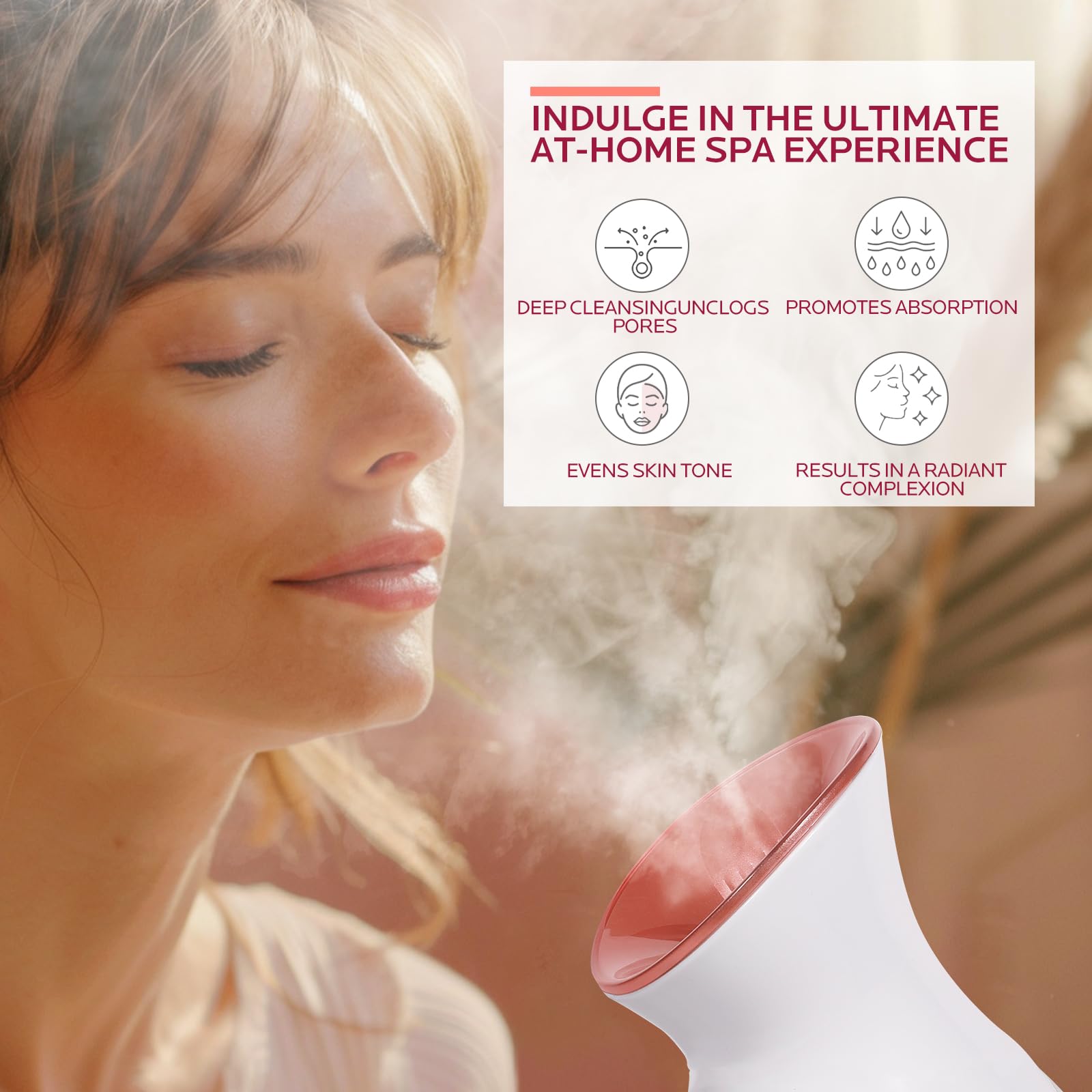 Colorfarm Facial Steamer Spa Kit: Nano Ionic Face Steamer for Facial Deep Cleansing - Home Spa Skincare Set with 17 Skin Care Tools Self Care Gifts for Women