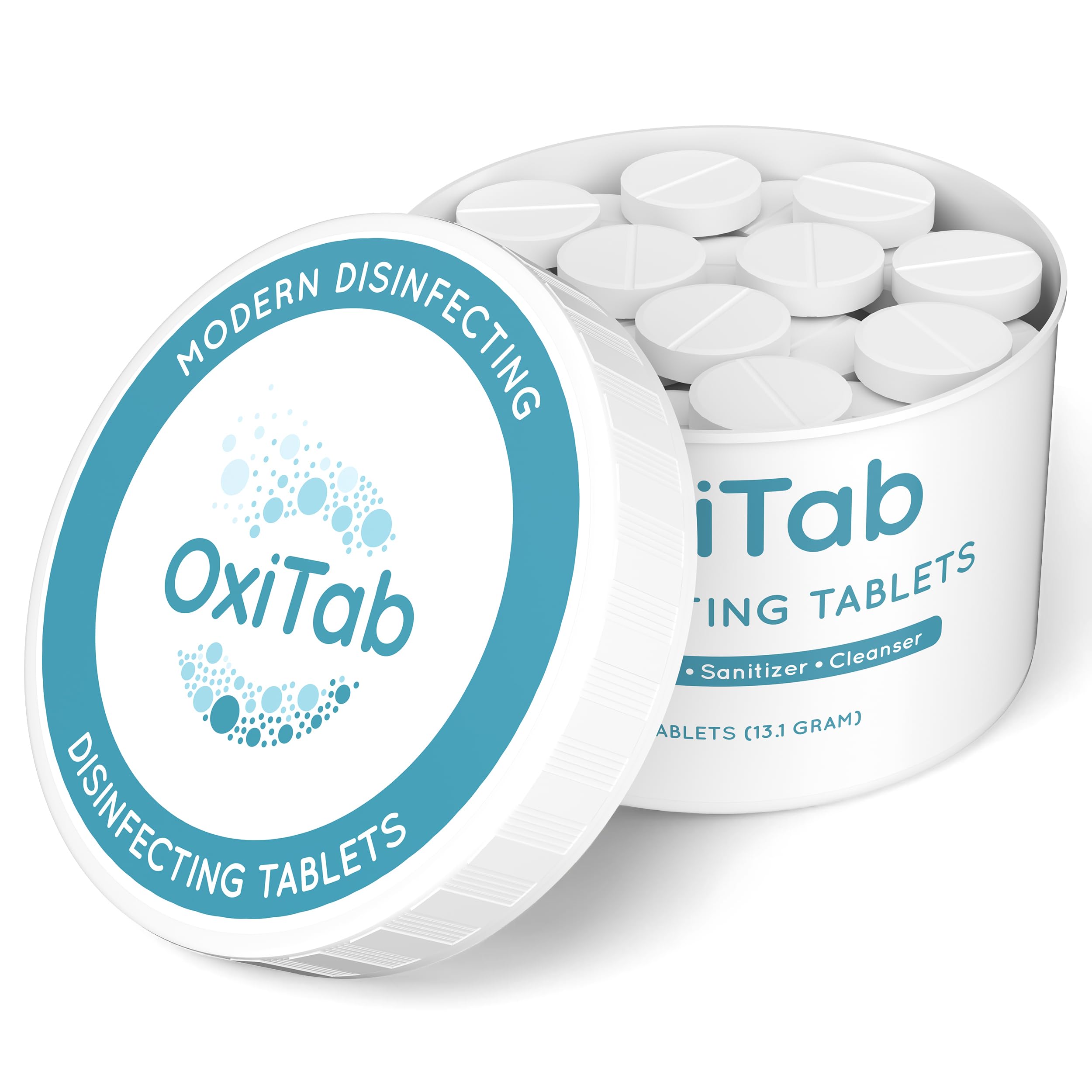 OxiTab Hospital-Grade HOCL Effervescent Disinfectant Tablets – EPA Registered – Kills 99.9% of Germs, Bacteria & Viruses – Perfect for Healthcare, Salon & Home Use (30 Tabs, 13.1g)