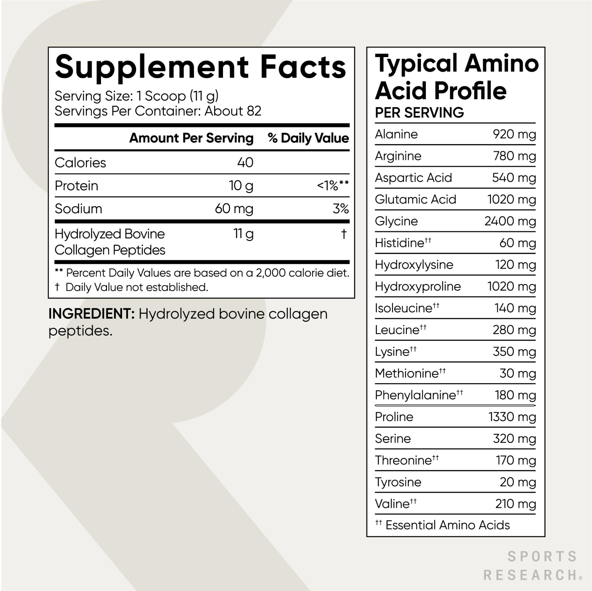 Sports Research Collagen Peptides - Hydrolyzed Type 1 & 3 Collagen Powder Protein Supplement for Healthy Skin, Nails, & Joints - Easy Mixing Vital Nutrients & Proteins, Collagen for Women & Men