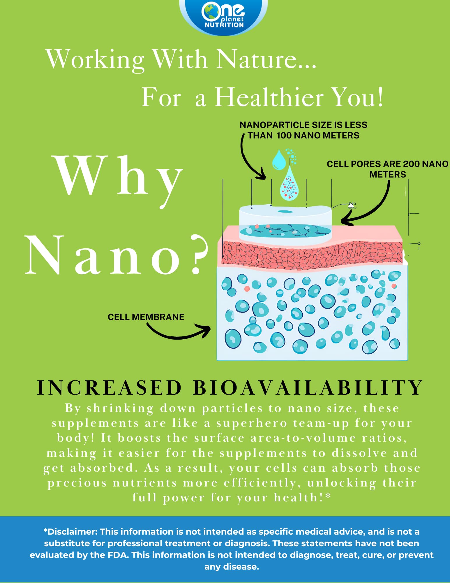 One Planet Nutrition Nano Curcumin Plus 500 mg Veggie Capsules (120 Servings), Nano Curcumin with Boswellia for High Absorption, Supports Joint & Immune Health, Non-GMO, Vegan, Gluten-Free