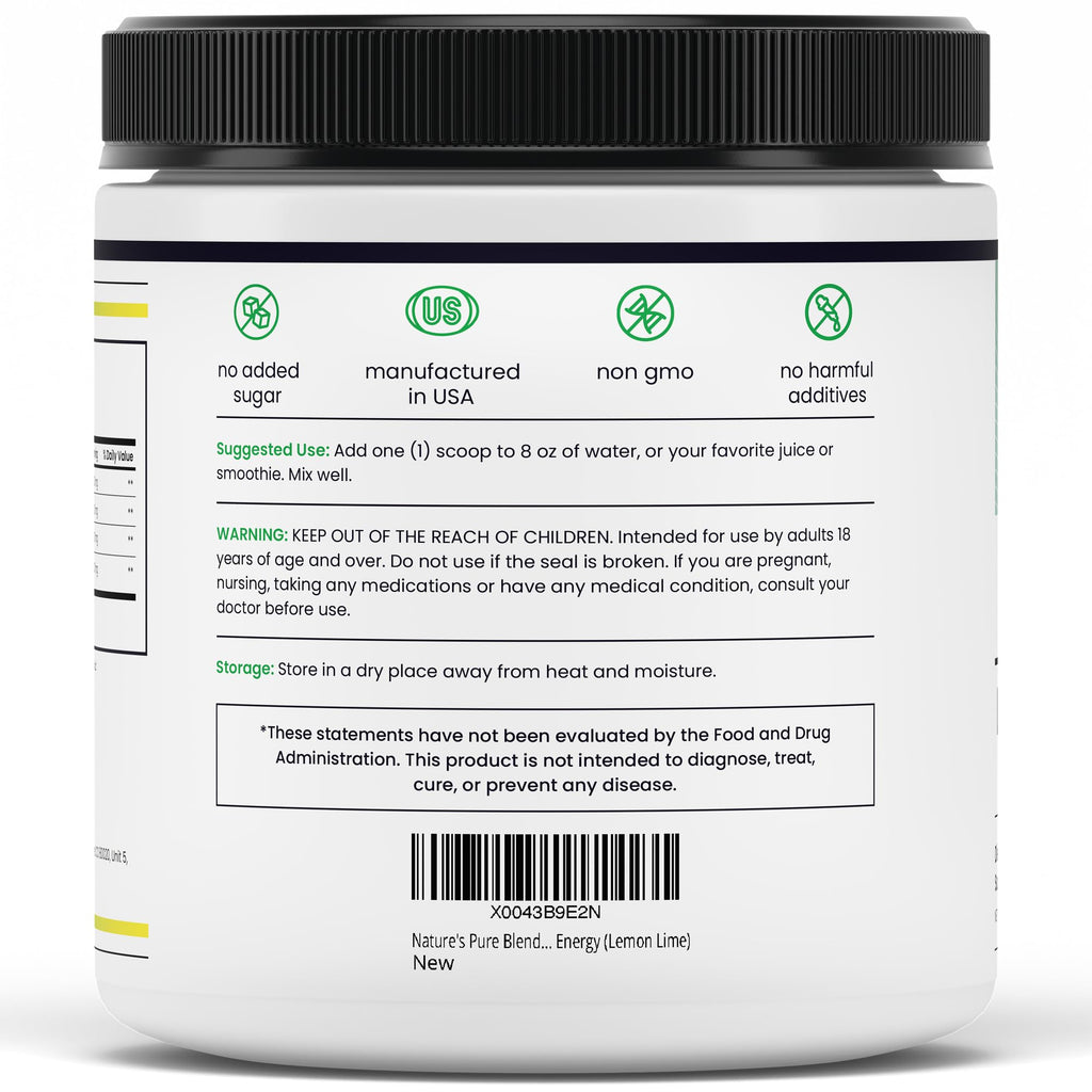 Nature's Pure Blend Liquid Nitric Oxide Supplements for Men – L-Arginine Powder – Nitric Oxide Booster & Circulation Supplement – Blood Flow Support, L Arginine and L Citrulline – 5000 MG