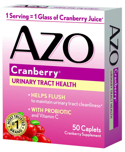 AZO All Natural Concentrated Cranberry Tablets, 50 Count (Pack of 3)