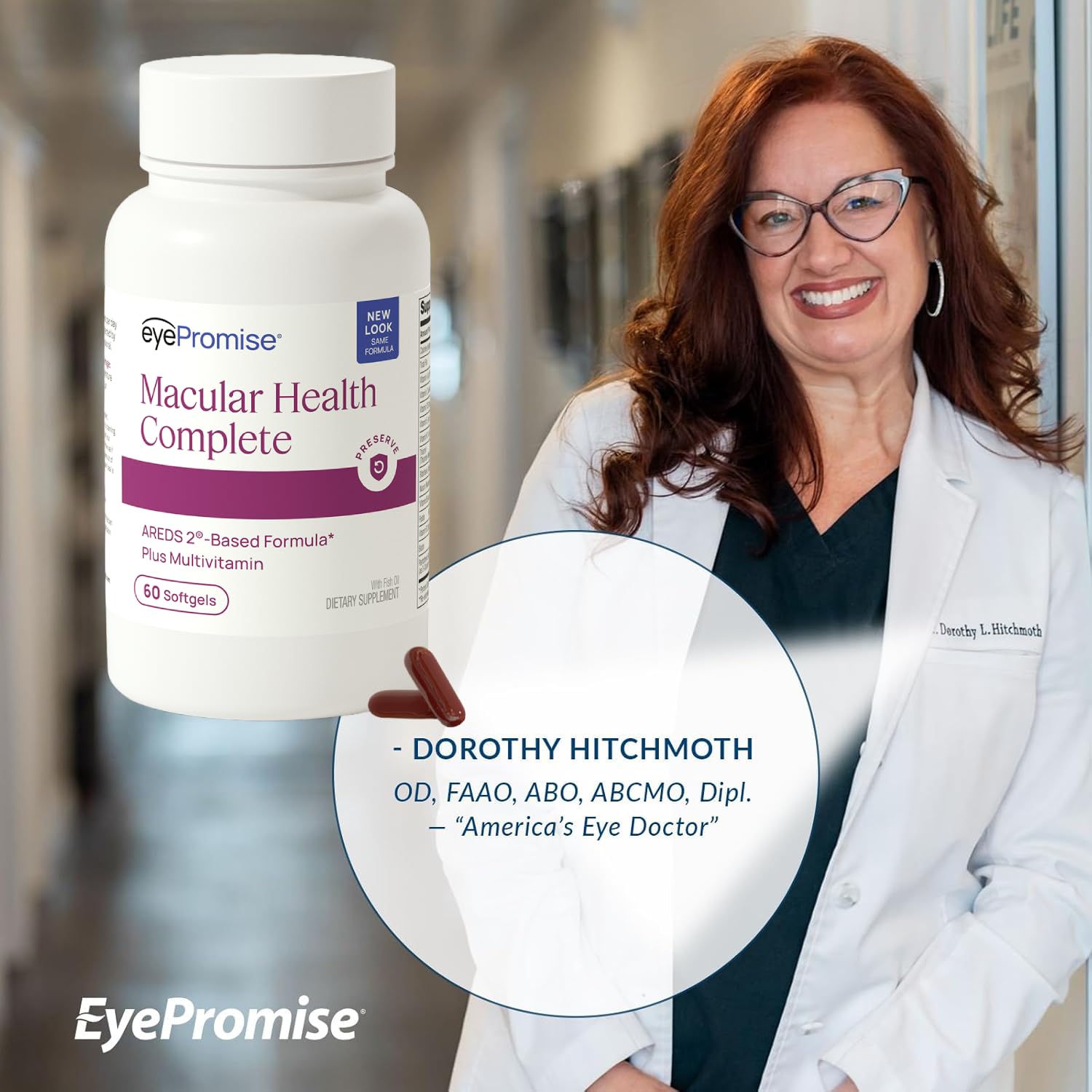 EyePromise Macular Health Eye Vitamins with Multivitamin, 60 Softgels