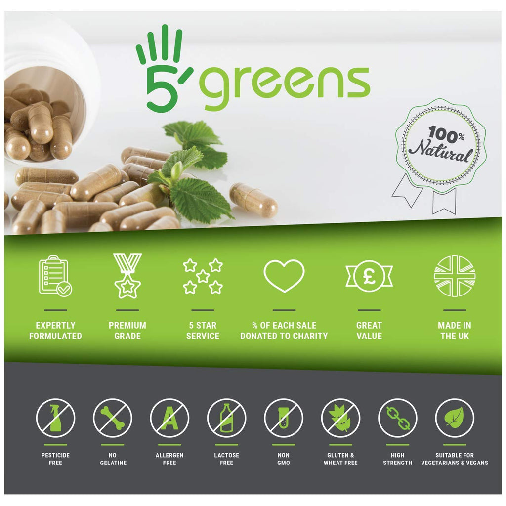 Acerola Cherry Extract Capsules Natural Vitamin C - Pure 100% Natural and Highly Absorbable Source of VIT C – Manufactured by 5greens in The UK (120 Capsules)