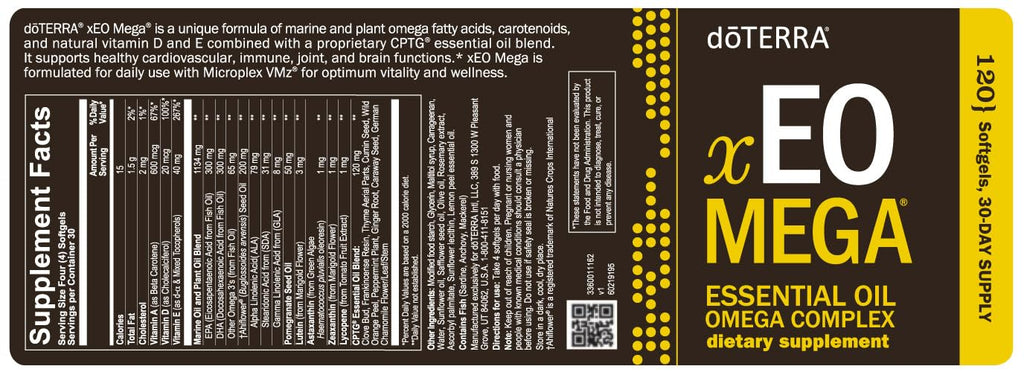 doTERRA xEO Mega - 120 Capsules