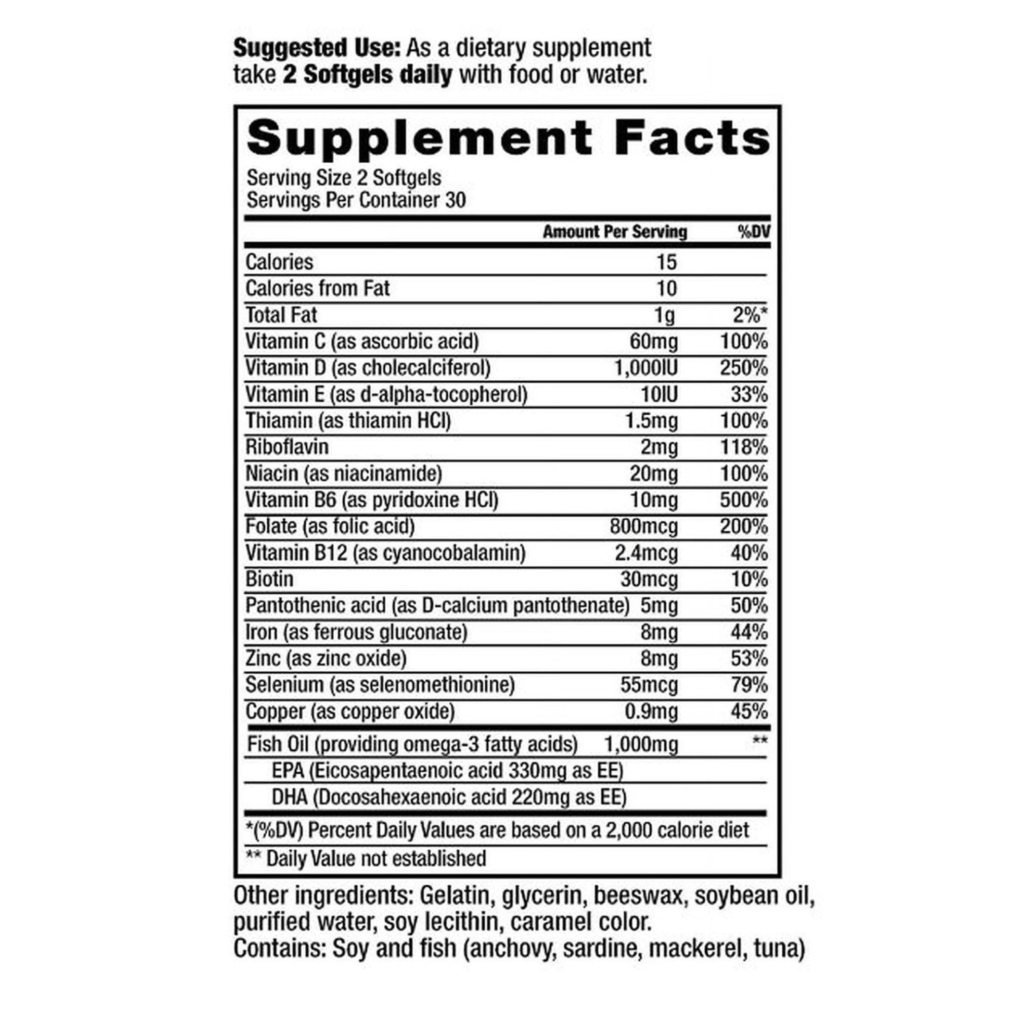 ProRenal+D with Omega-3 Fish Oil Kidney Multivitamin 180 Softgels, 90-Day Supply