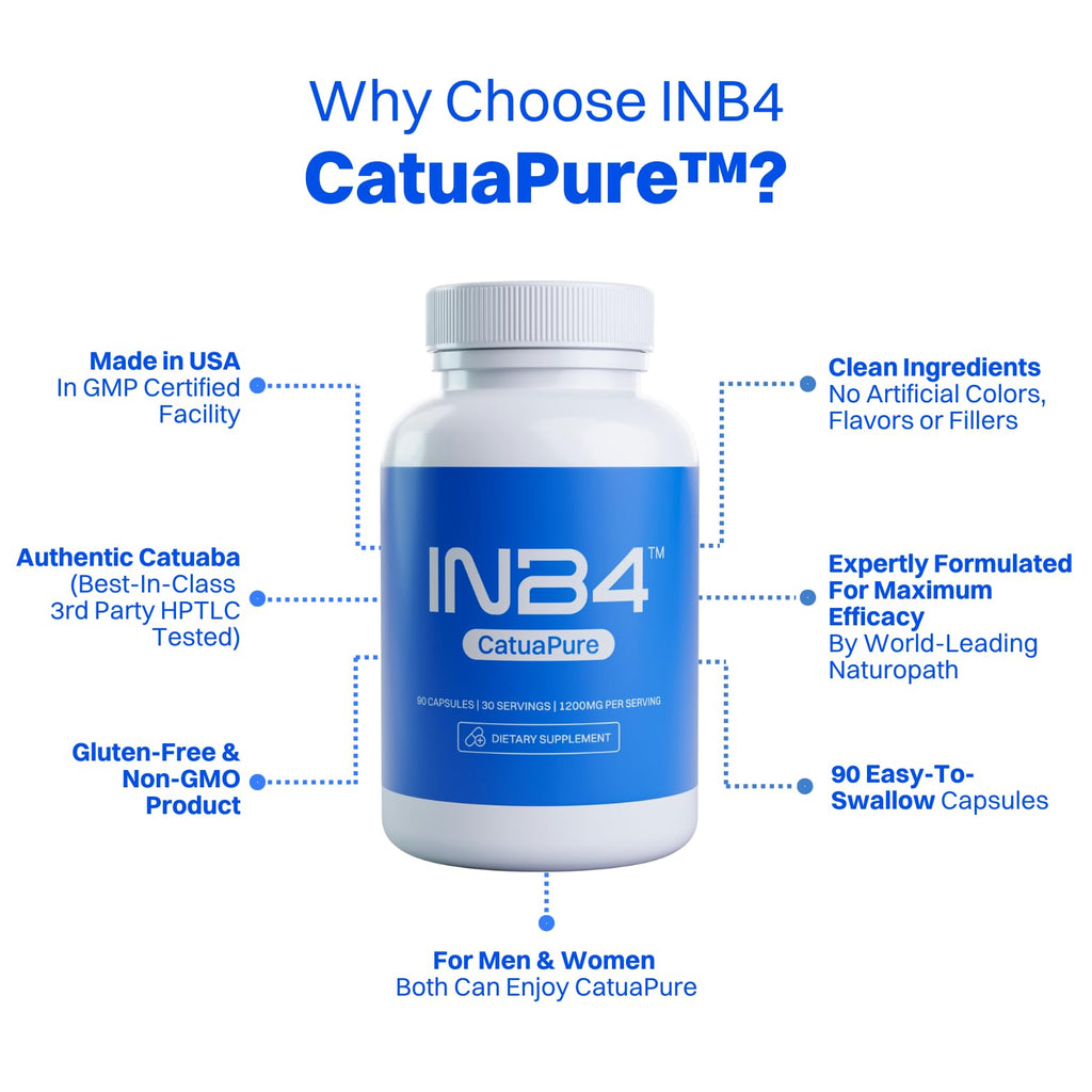 Catuaba Bark Extract (CatuaPure) | 1200mg Per Serving | 90 Capsules | Made in USA