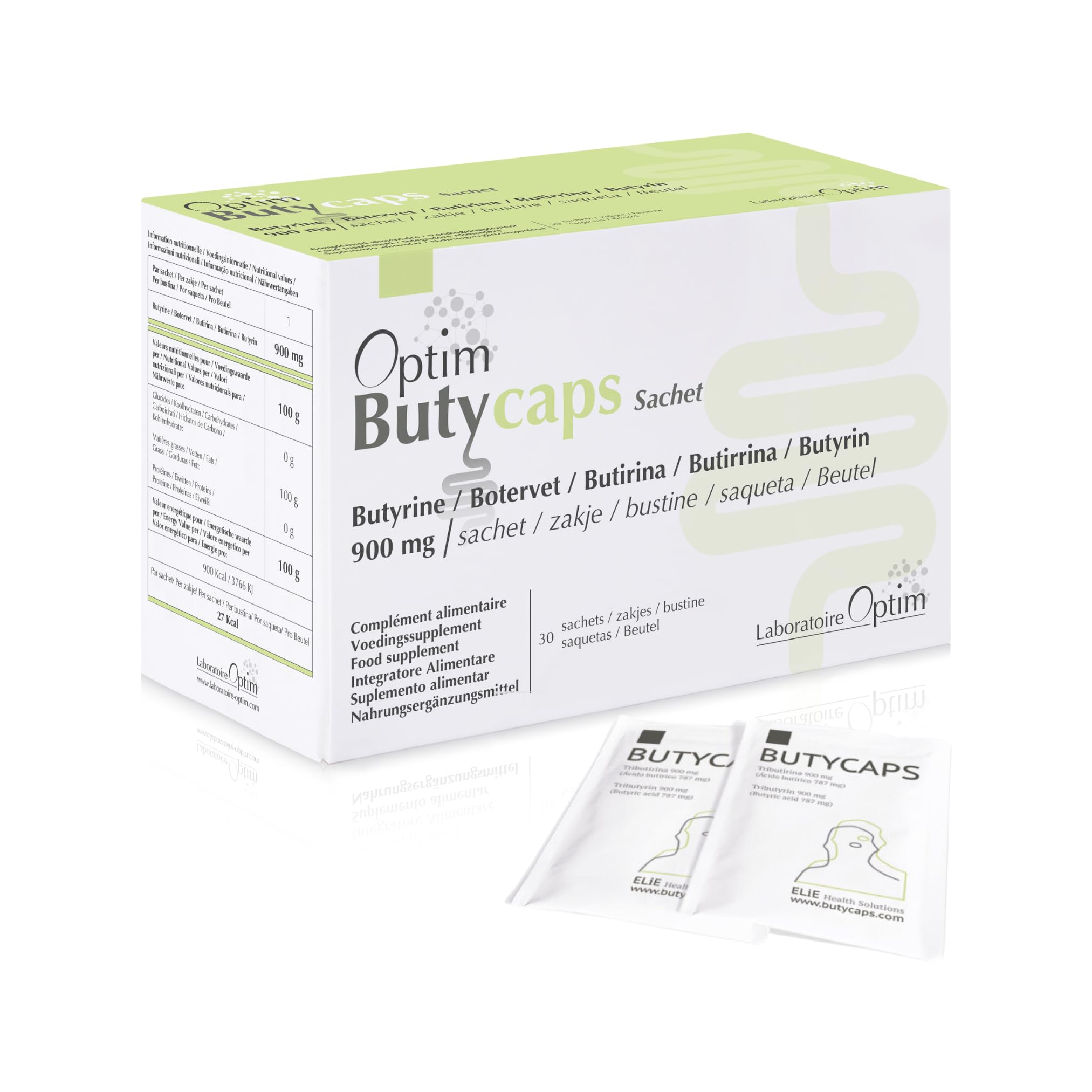 OPTIM Butycaps Butyrate Supplement UK for Gut Health 30 Sachets
