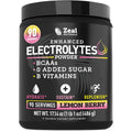 Zeal Electrolyte Powder - 90 Servings | Keto Electrolytes Powder | Zero Sugar, BCAAs, B-Vitamins | Potassium, Zinc, Magnesium | Hydration Powder Recovery Drink | Lemon Berry