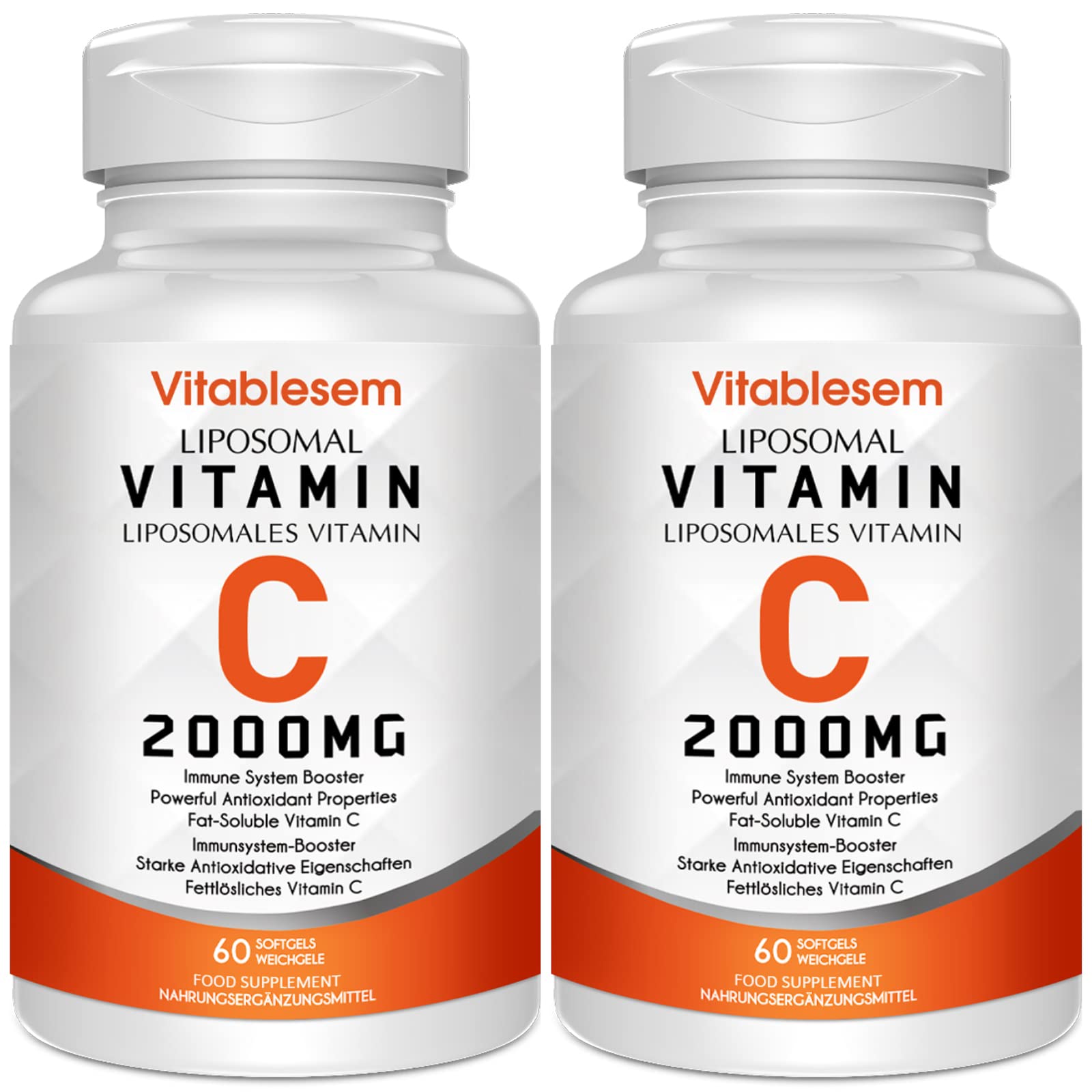 Liposomal Vitamin C Capsules 2000mg, 2 Pack