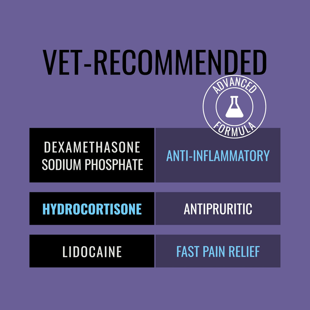NOVEHA 1% Hydrocortisone Spray for Dogs, Cats, Horses – Hot Spot Treatment & Itch Relief for Pets – Advanced Formula Soothes Itch, Hot Spots, Dermatitis, Irritated Dry Itchy Skin & Allergies – 120mL