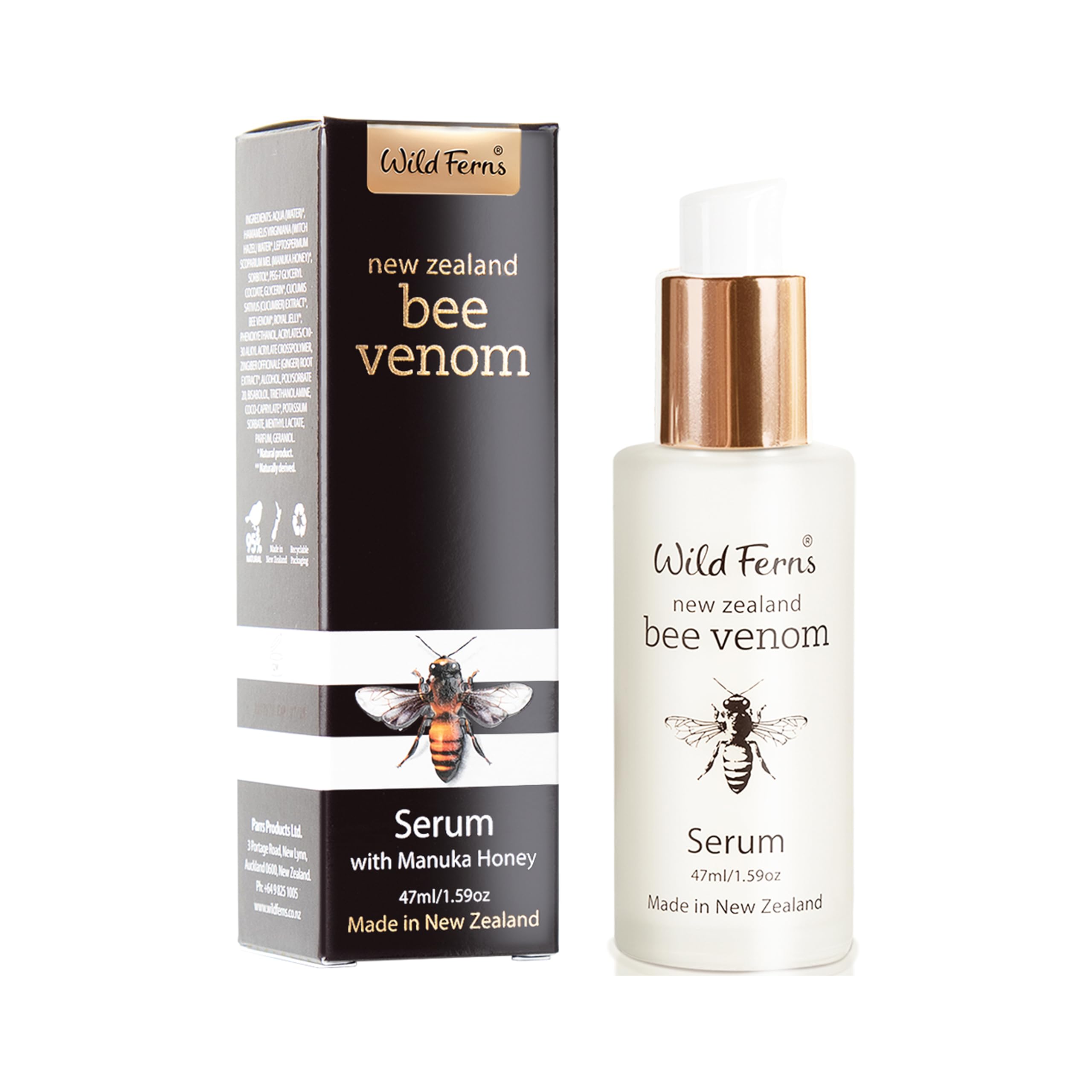 Wild Ferns New Zealand Bee Venom Serum with Manuka Honey