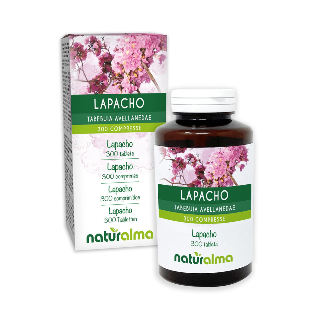 Lapacho or PAU d'arco (Tabebuia avellanedae or Tecoma curialis) bark Naturalma - 150 g - 300 Tablets - Food Supplement - Natural and Vegan
