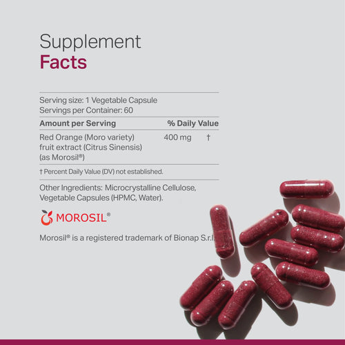 Anew VitaㅤMorosil: Antioxidant & Nutrition Supplement for Men & Women | Wellness & Vitality | Moro Red Orange | Non-GMO, Gluten Free, 60 Vegetable Capsules | Made in USA