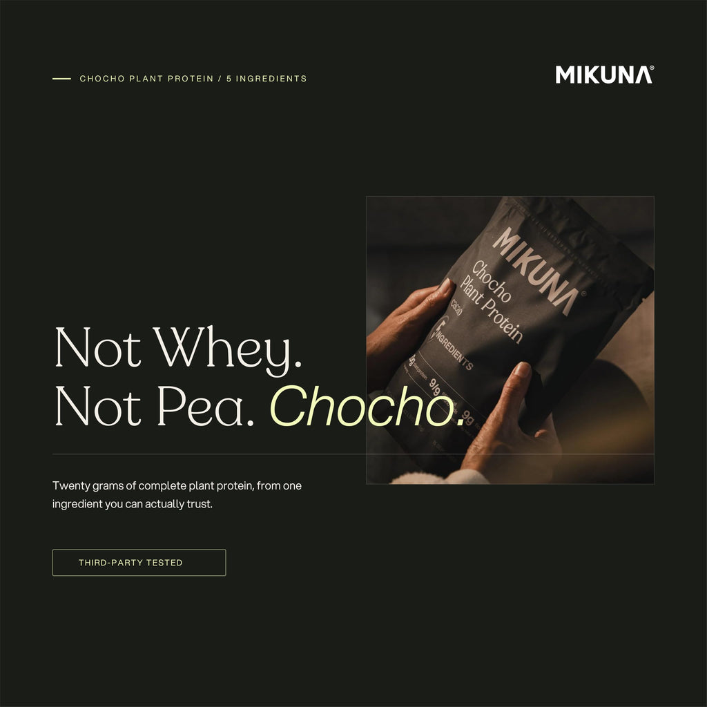 Mikuna Chocho Plant Protein Powder, Cacao - 20g Protein, 8g Fiber - Third-Party Tested, Vegan, Keto, Lectin Free - 15 Servings