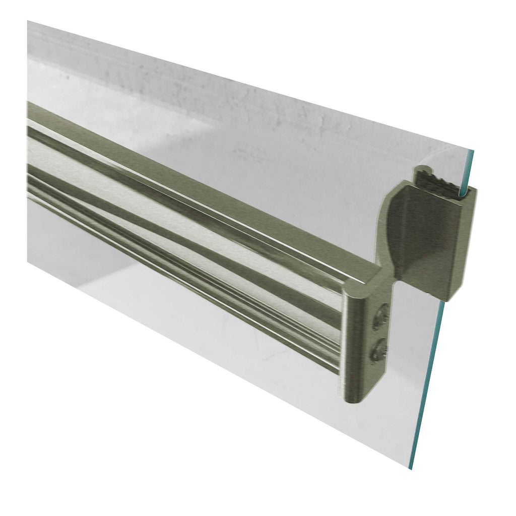 Gordon Glass Brushed Nickel Sliding Frameless Shower Door Single Towel Bar Kit - 30" long