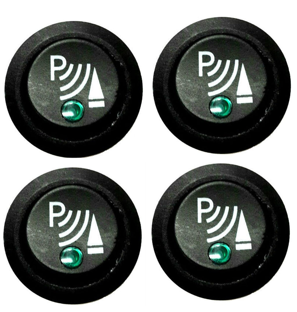 Dolphin Automotive Illuminated LED Round 3 Pin P Rocker ON/OFF 12v DC Dashboard Switch Parking Reverse Sensor Front Rear Reversing Sensors UK (4)