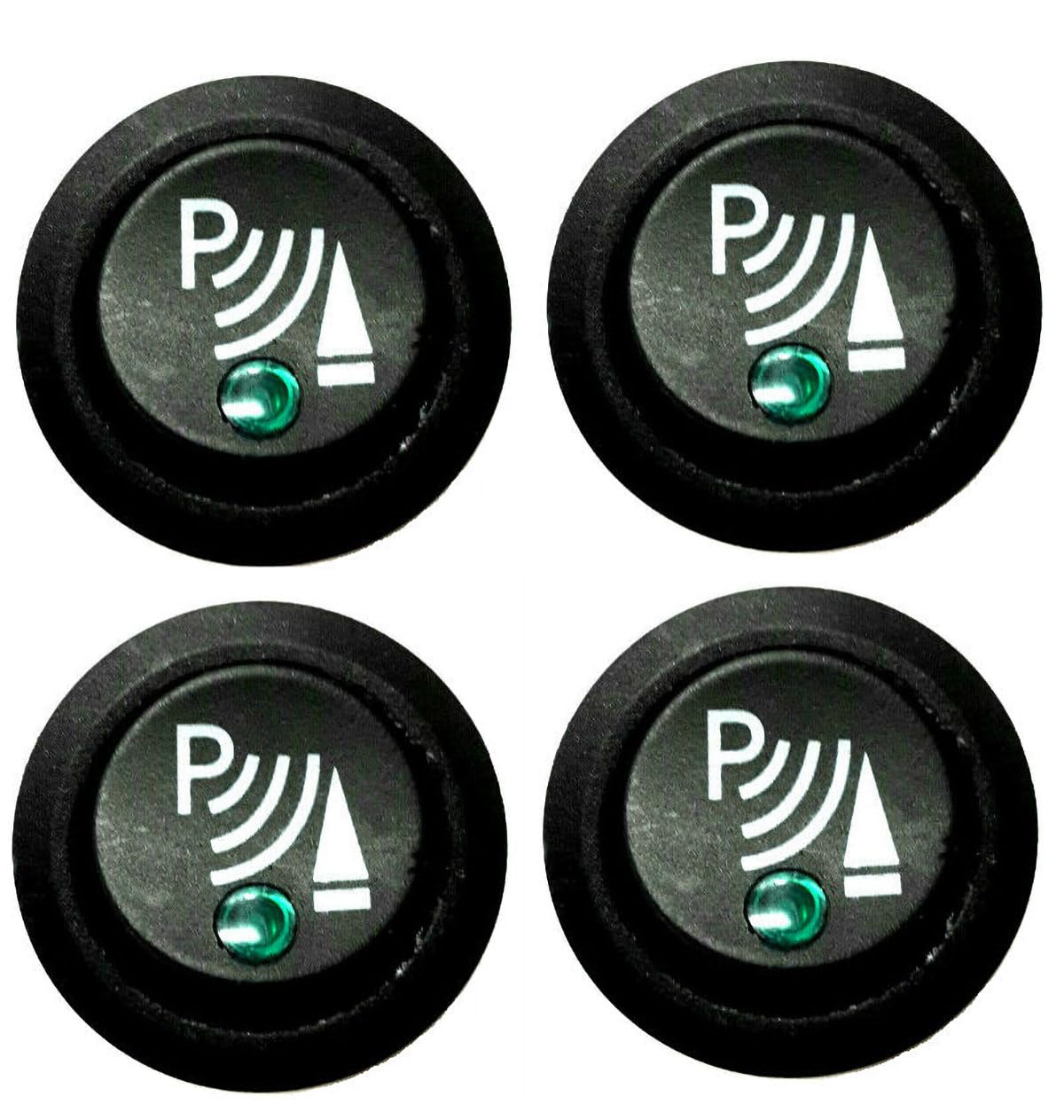 Dolphin Automotive Illuminated LED Round 3 Pin P Rocker ON/OFF 12v DC Dashboard Switch Parking Reverse Sensor Front Rear Reversing Sensors UK (4)