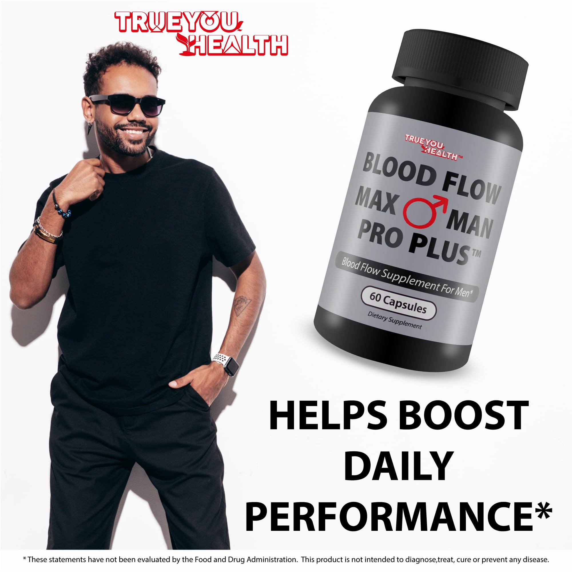 Blood Flow Max Man Pro Plus - Our Best Circulation Mens Blood Flow Supplement - Men Blood Flow Care - Healthy Blood Flow Support - Advanced Blood Flow Supplement Powder Capsules Best Blood Flow