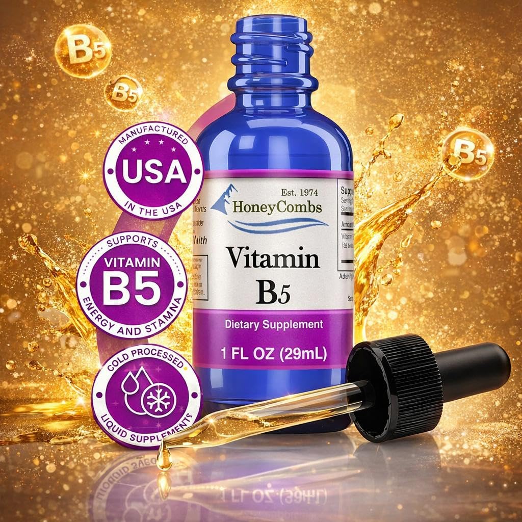 Vitamin B5 Liquid Drops Pantothenic Acid, 1oz