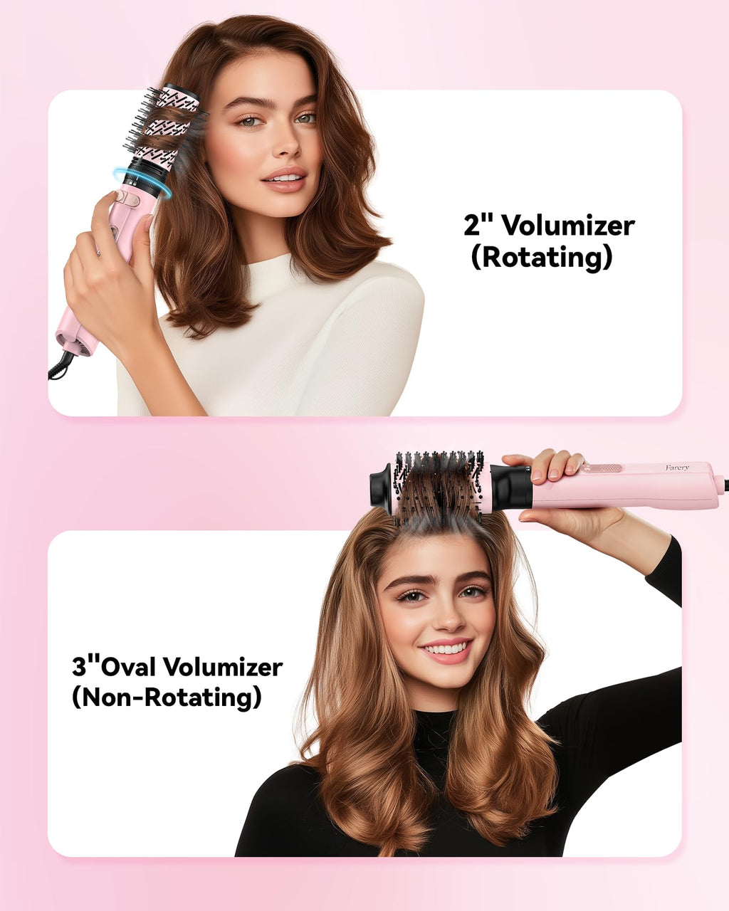 Farery Hot Air Brush, One-Step Volumizer, Pink