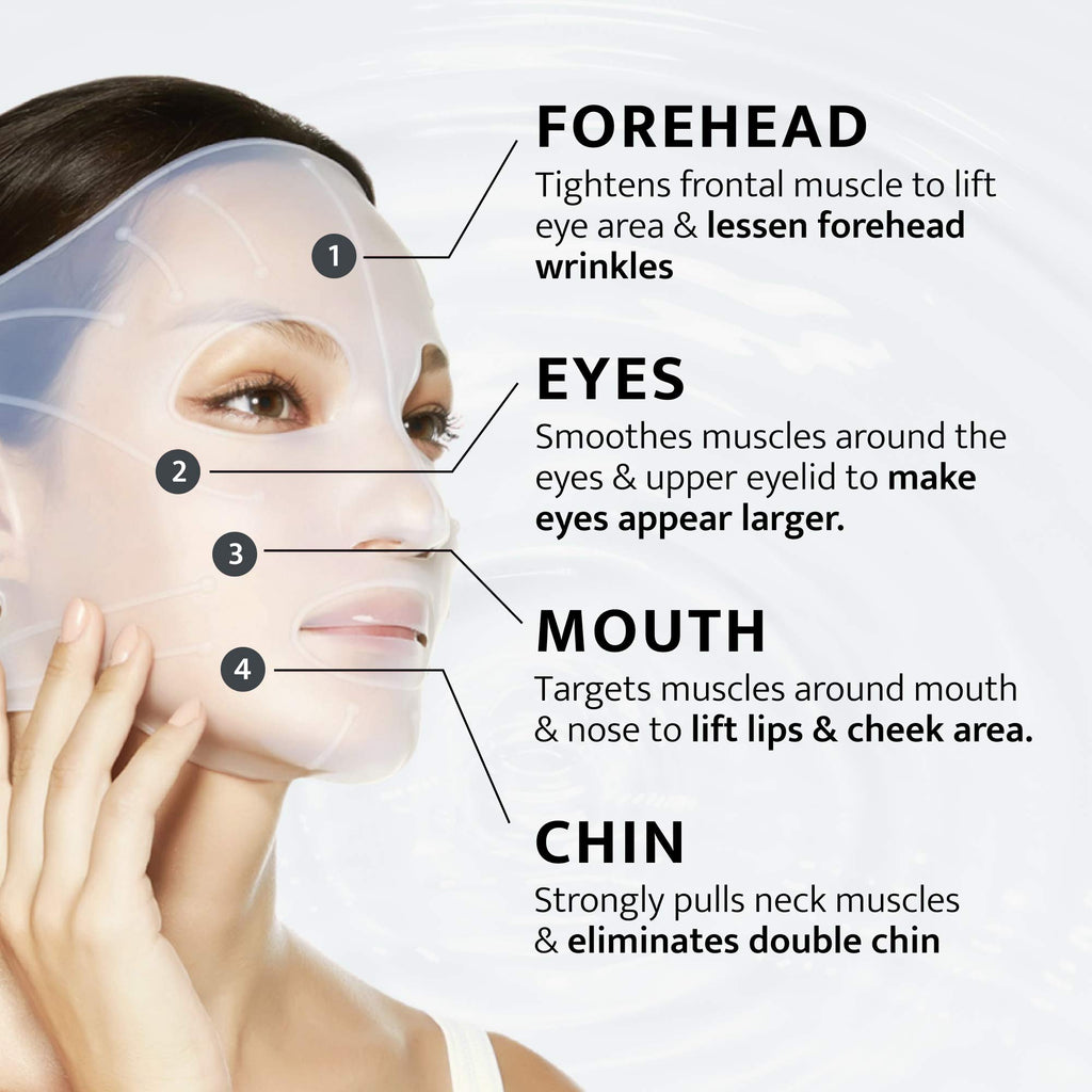 DOCTORCOS Silicone Skin Mask | Face Lifting Double Chin Reducer | V Line Lifting | Under Eye Mask | Forehead Wrinkles Treatment | Korean Skin Care