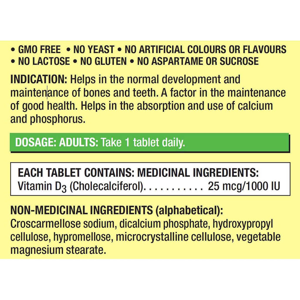 (Twin Pack) 2 x Kirkland Signature Vitamin D3 1000IU/25mcg, 360 tablets