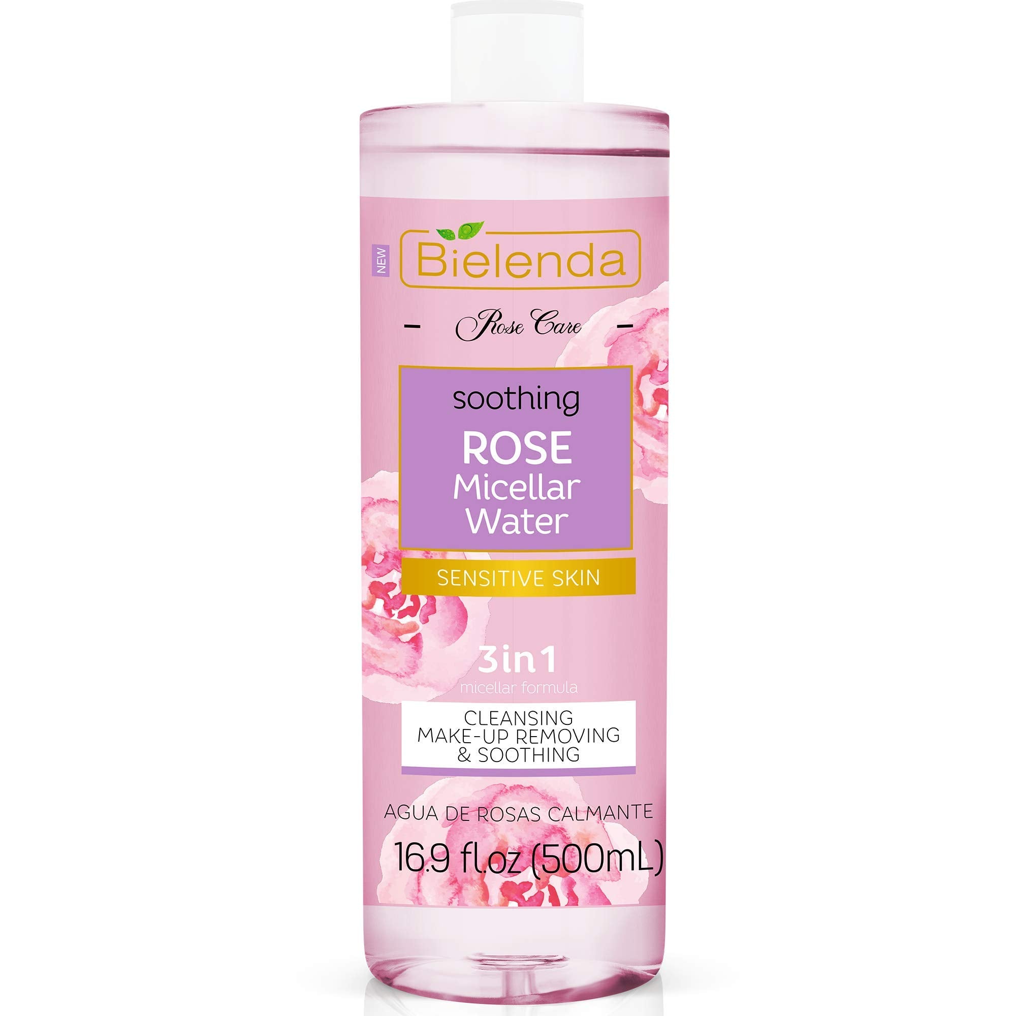 ROSE CARE Eau de Rose 3 in1 D233;maquillant Apaisant pour le Nettoyage de la Peau Sensible Effet Tonifiant Anti226;ge Acide Hya...