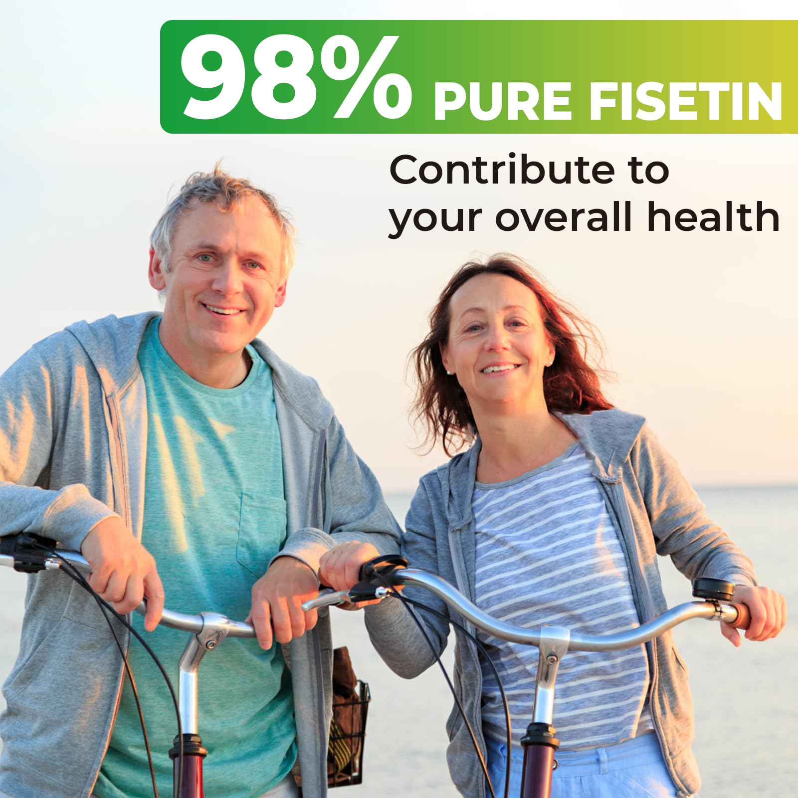Kayseari Fisetin 1200mg Liposomal Fisetin Supplements 98% Pure Fisetin Polyphenols Antioxidants Immunity Health Aging Cognitive Support Non-GMO 120 Capsules