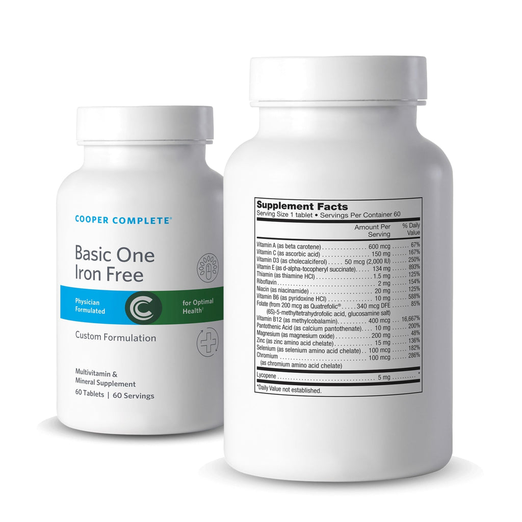 Cooper Complete Basic One Iron Free One A Day Multivitamin, 60 Tabs, 3Pk